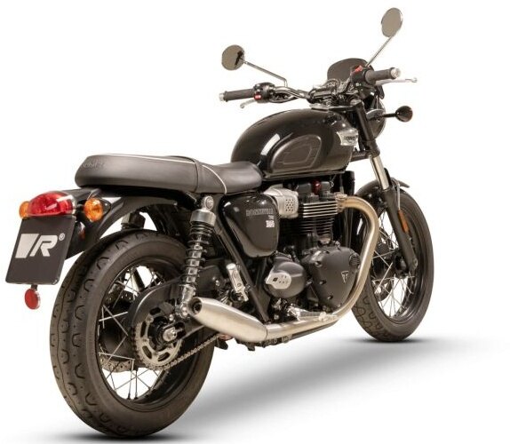 REMUS レムス Tapered muffler Sport Exhaust Bonneville，left／right Φ84 mm，with catalytic converter，stainless steel black，incl.(EC-approval) スリップオンマフラー Bonneville T100 T120 TRIUMPH トライアンフ マフラー