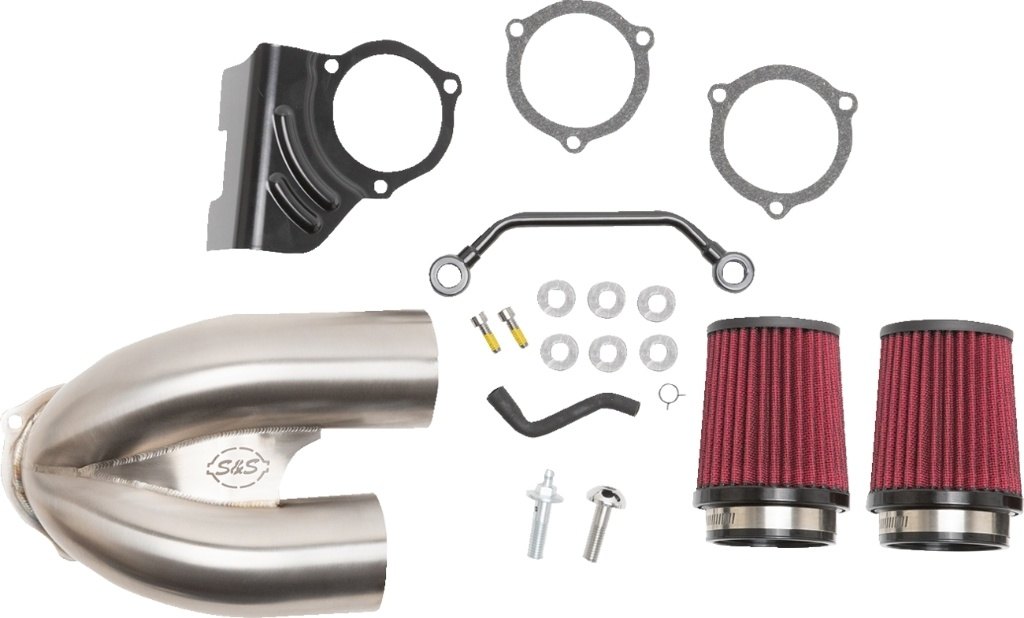 S&S CYCLE エスアンドエス サイクル Tuned Induction Air Cleaner HARLEY-DAVIDSON ハーレーダビッドソン エアクリーナーキット 吸気関連 エンジン Color/Finish：Brushed Stainless(Base Color：Silver／Base Finish：Silver)［1010-2882］