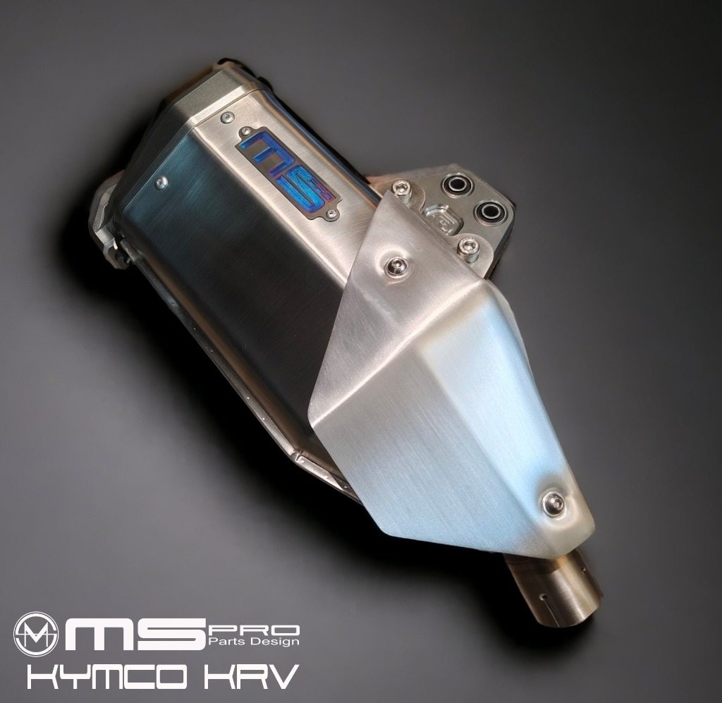 MSPRO エムエスプロ Short Silencer Stainless Steel for KYMCO KRV キムコ スリップオンマフラー マフラー