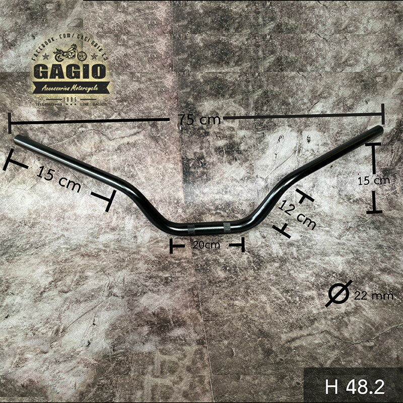 GAGIO MOTOR PARTS ガジオモーターパーツ Fat Mid handlebar durable， 28 mm hand grip point， 22 en..