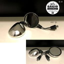 GAGIO MOTOR PARTS ガジオモーターパーツ Round mirrors with short stem,and silver color. ミラー ハンドル
