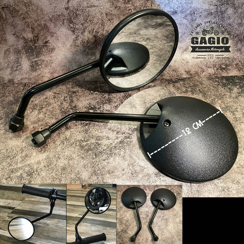 GAGIO MOTOR PARTS ガジオモーターパーツ Big round mirors. ミラー ハンドル