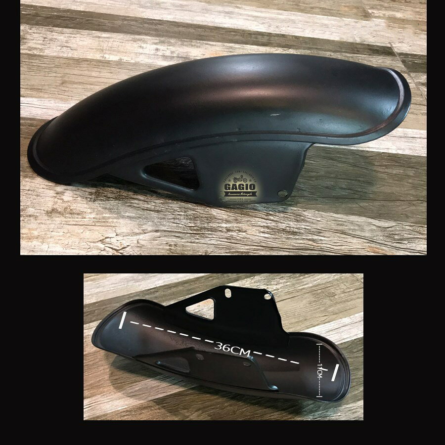 ■詳細説明Black short -legged front fender， suitable for motorcycle，classic，classic cafes， other HD numbers.1. Material：Steel2. Color：Black3. Size (width x length)：11x36 cm＊＊＊ The fender will be a Custom work. Can be worn in all modelsbutmust convert the stretch ＊＊＊■注意点※Please note＊ this is a universal product. It may require someskilland tools for installation.※取扱説明書が付属する場合は外国語となります。※輸入商材の為、納期が遅れる場合がございます。あらかじめご了承ください。※メーカー都合により商品の仕様変更がある場合がございます。ご了承ください。　※画像はイメージです。■適合車種&ensp;&ensp;&ensp;備考: 汎用