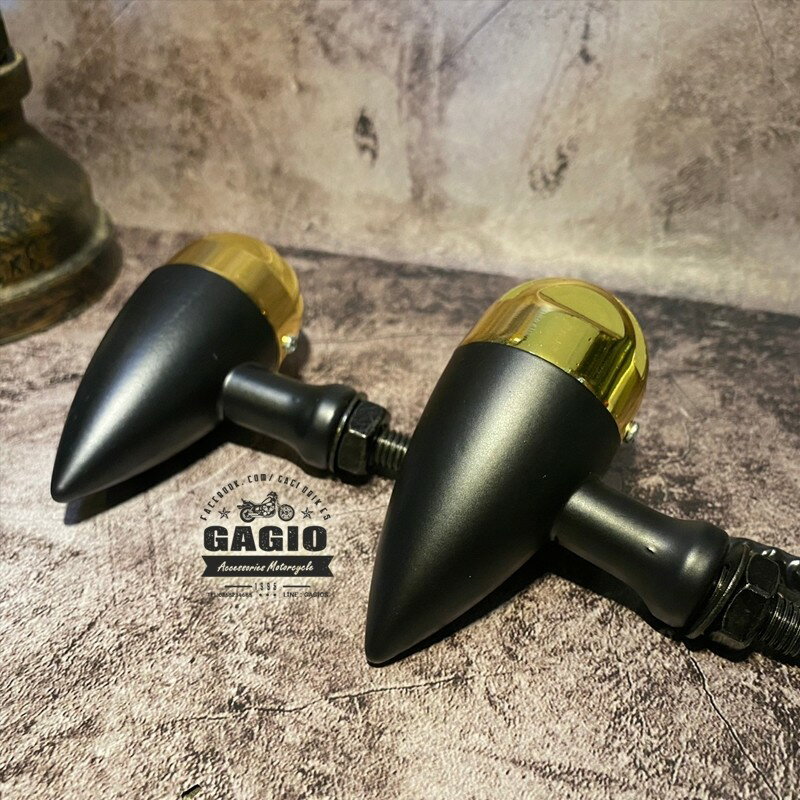 GAGIO MOTOR PARTS ガジオモーターパーツ Black Bullet-type a turn lights and color gold is grille ..