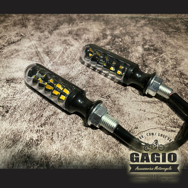 GAGIO MOTOR PARTS ガジオモーターパーツ LED turn lights is ABS cylinder，and black color. ウイン..