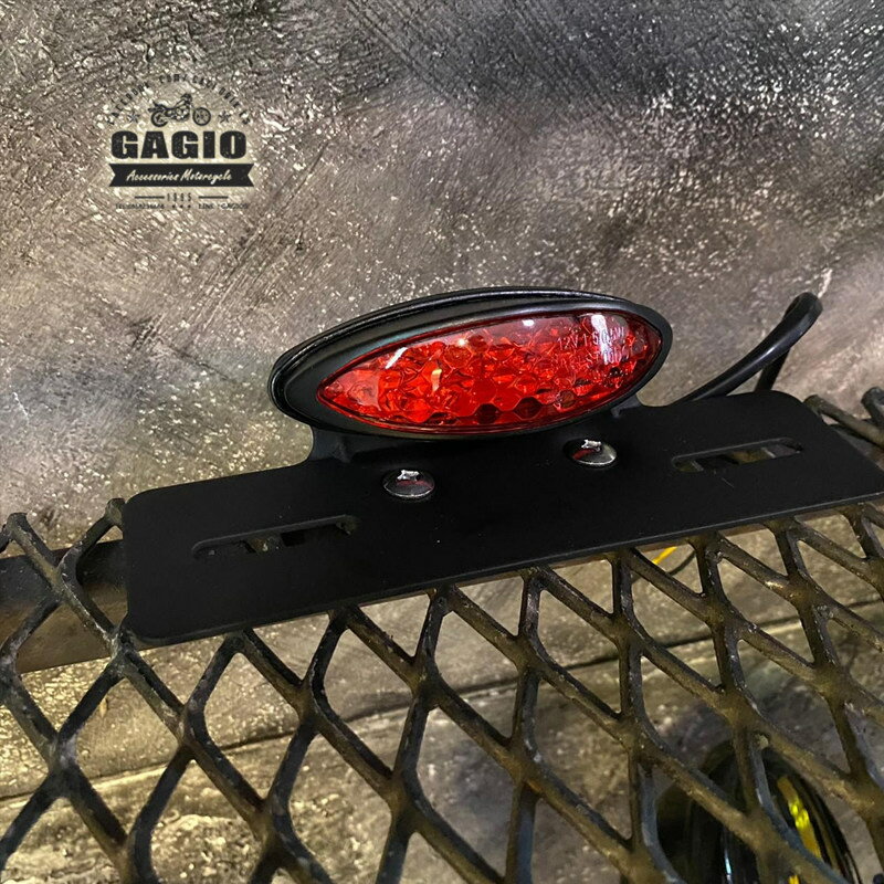 GAGIO MOTOR PARTS ガジオモーターパーツ Oval tail light with license plate holder テールランプ 灯火類 電装系