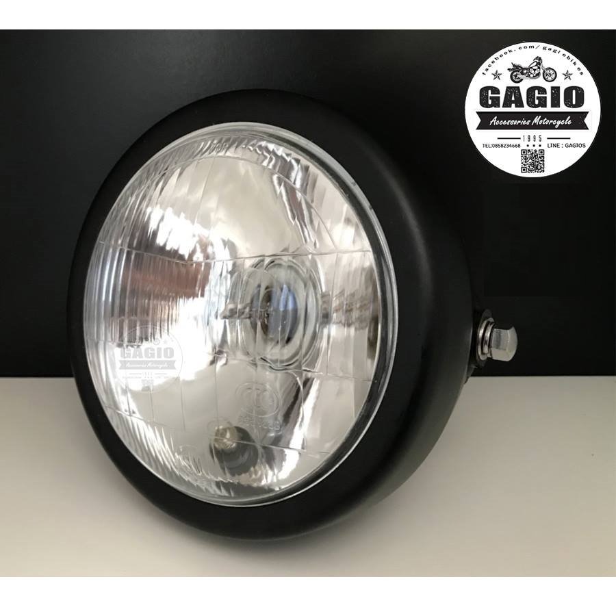 GAGIO MOTOR PARTS ガジオモーターパーツ 6 inch round headlight， clear lens. ...
