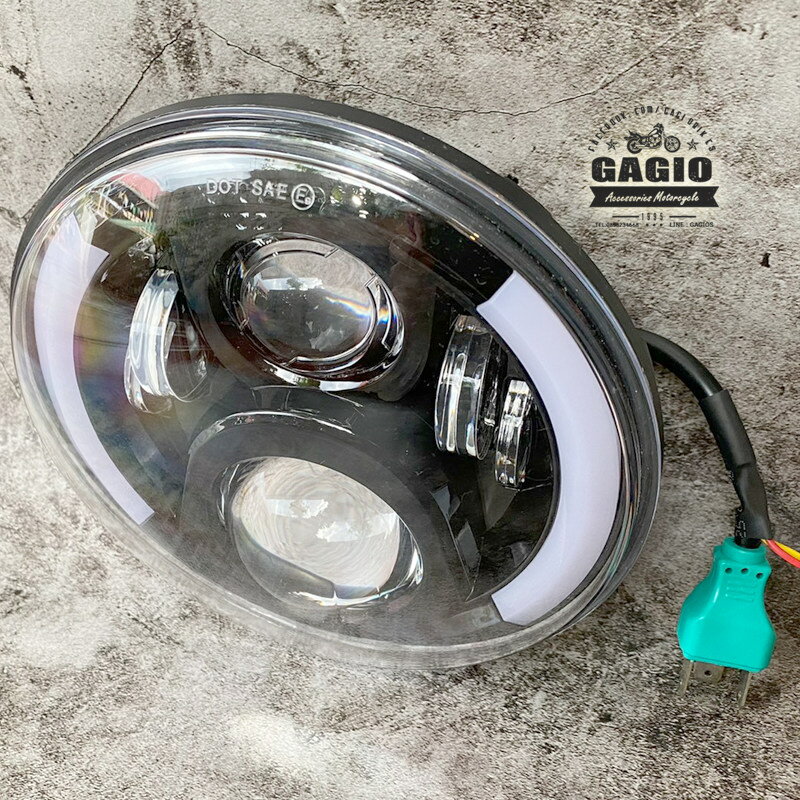 GAGIO MOTOR PARTS ガジオモーターパーツ 7 Inch LED Projector Headlights Side Marker Light 2 Colors.