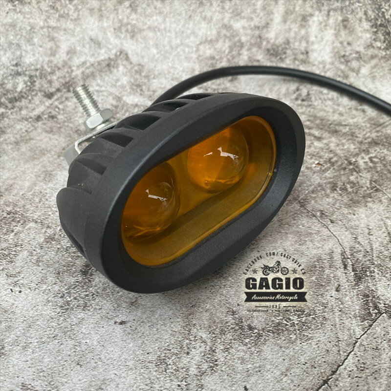 GAGIO MOTOR PARTS ガジオモーターパーツ Oval-shaped spotlight with yellow eyes フォグランプ 灯火類 電装系
