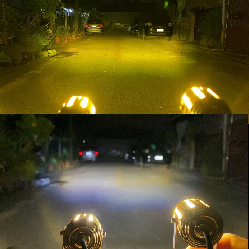 GAGIO MOTOR PARTS ガジオモーターパーツ Mini spotlight 60w. There are 2 colors， yellow and white light， can be adjusted. フォグランプ 灯火類 電装系