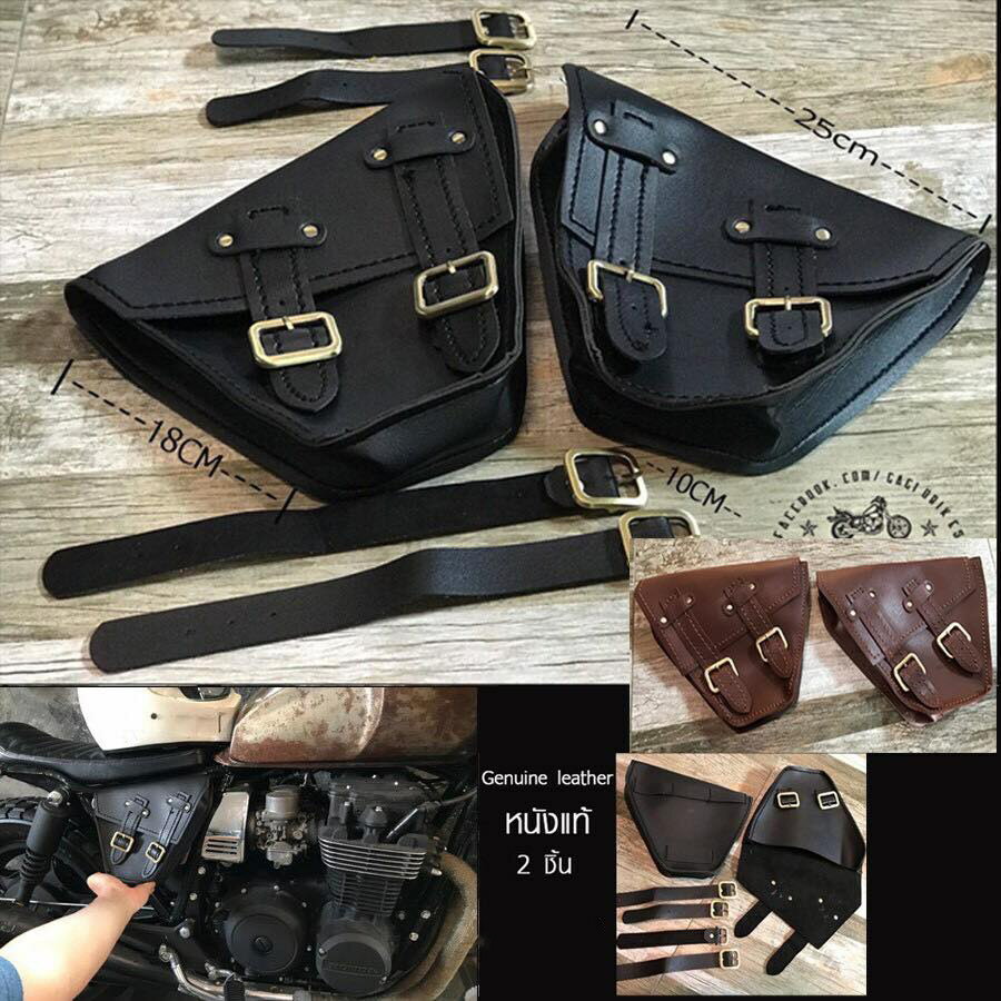 GAGIO MOTOR PARTS ガジオモーターパーツ Black saddle bag - Triangle ツールバッグ バッグ