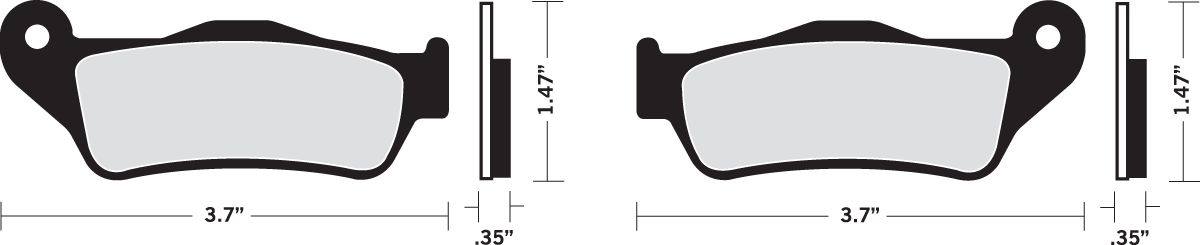 Drag Specialties ドラッグスペシャリティーズ ブレーキパッド ドラッグオーガニック 【BRAKE PAD - DRAG ORGANIC [1720-0282]】 XG 500 Street 2015 2016 750 HARLEY-DAVIDSON ハーレーダビッドソン ブレーキ