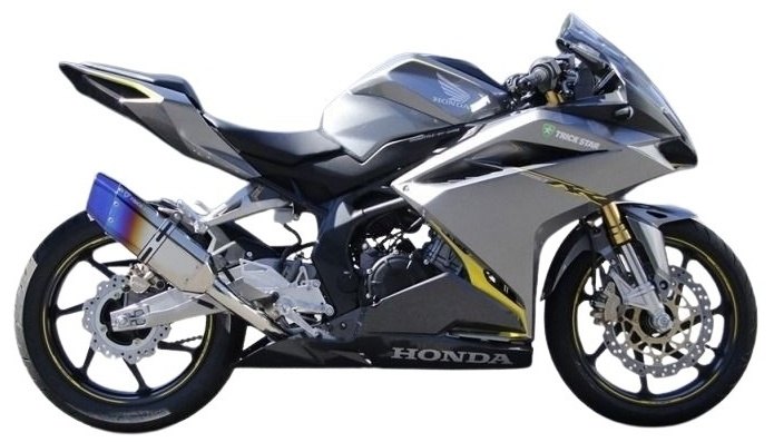 TRICKSTAR トリックスター レーシングフルエキゾーストマフラーIKAZUCHI(イカヅチ) CBR250RR HONDA ホンダ フルエキゾーストマフラー マフラー パイプ素材：チタンパイプ / タイプ：焼ステンレスカーボン