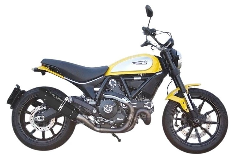 TRICKSTAR トリックスター スリップオンマフラー IKAZUCHI (イカヅチ) ショート 政府認証 SCRAMBLER DUCATI ドゥカティ マフラー サイレンサータイプ：ブラックエディション
