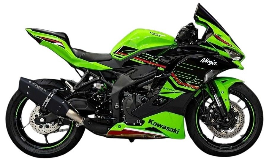 TRICKSTAR トリックスター レーシングスリップオンマフラーIKAZUCHIショート Ninja ZX-4RR ZX-4R SE KAWASAKI カワサキ KAWASAKI カワサキ タイプ：IKAZUCHIブラックエディション(チタン)