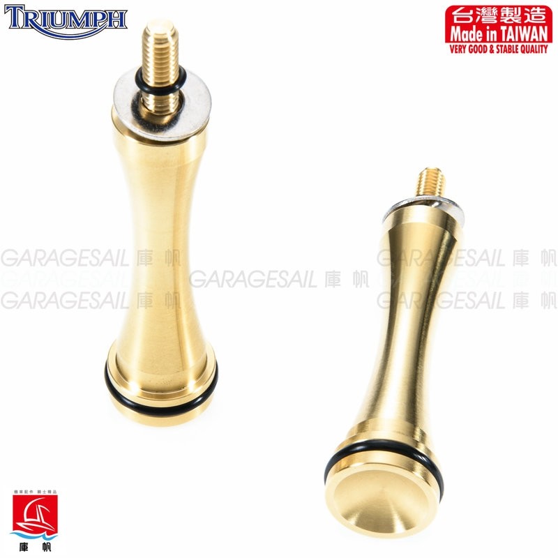 GarageSaiL ガレージセイル Triumph 空冷専用 シートクイックリリースボルト (黄銅ロングバージョン) THRUXTON900 SCRAMBLER T100 BONNEVILLE SE Thruxton TRIUMPH トライアンフ その他シートオプション・補修部品 シート関連 外装