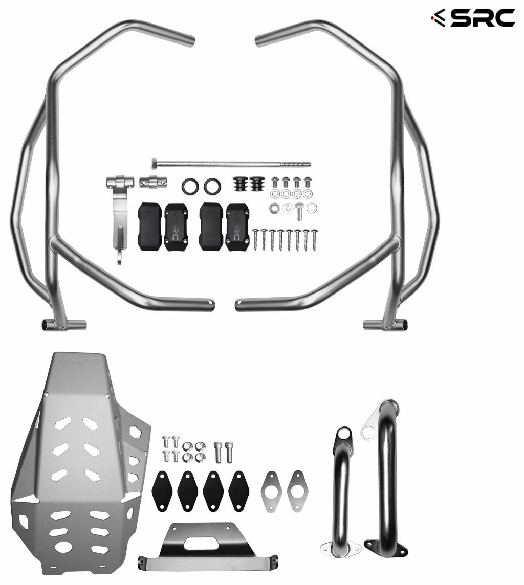 SRC エスアールシー クラッシュバー(エンジンガード) アッパー＆ロワー セット FOR Desert X DesertX DUCATI ドゥカティ エンジンガード フレーム