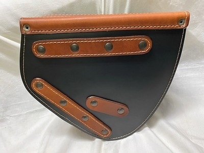 部品屋K&W 【Lucky Custom Leather】サドルバッグ タイプ1 サイドバッグ 車体用バッグ・ケース カラー：ブラウン×ブラック 2