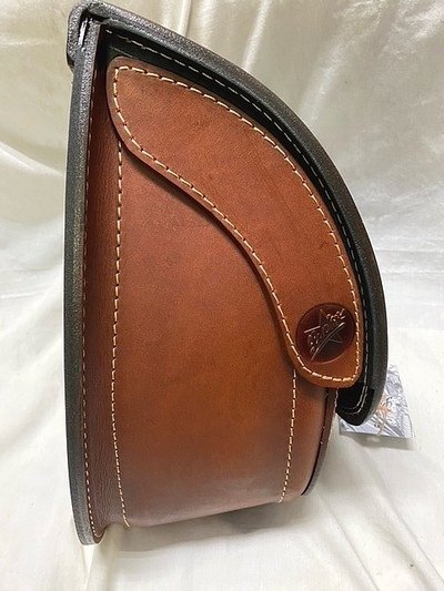 部品屋K&W 【Lucky Custom Leather】サドルバッグ タイプ1 サイドバッグ 車体用バッグ・ケース カラー：ブラウン×ブラック 3
