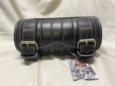 部品屋K&W 【Lucky Custom Leather】ツールバッグ カラー：ダメージブラック×ブラック