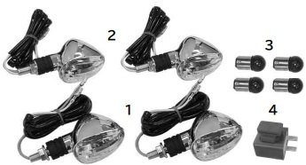 SP武川 SPタケガワ ストリームラインウインカーセット(メッキ／10mm) ウインカー ...