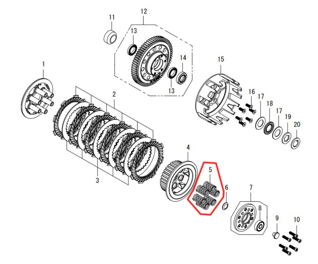 SP武川 SPタケガワ 【補修部品】 クラッチスプリング 駆動系