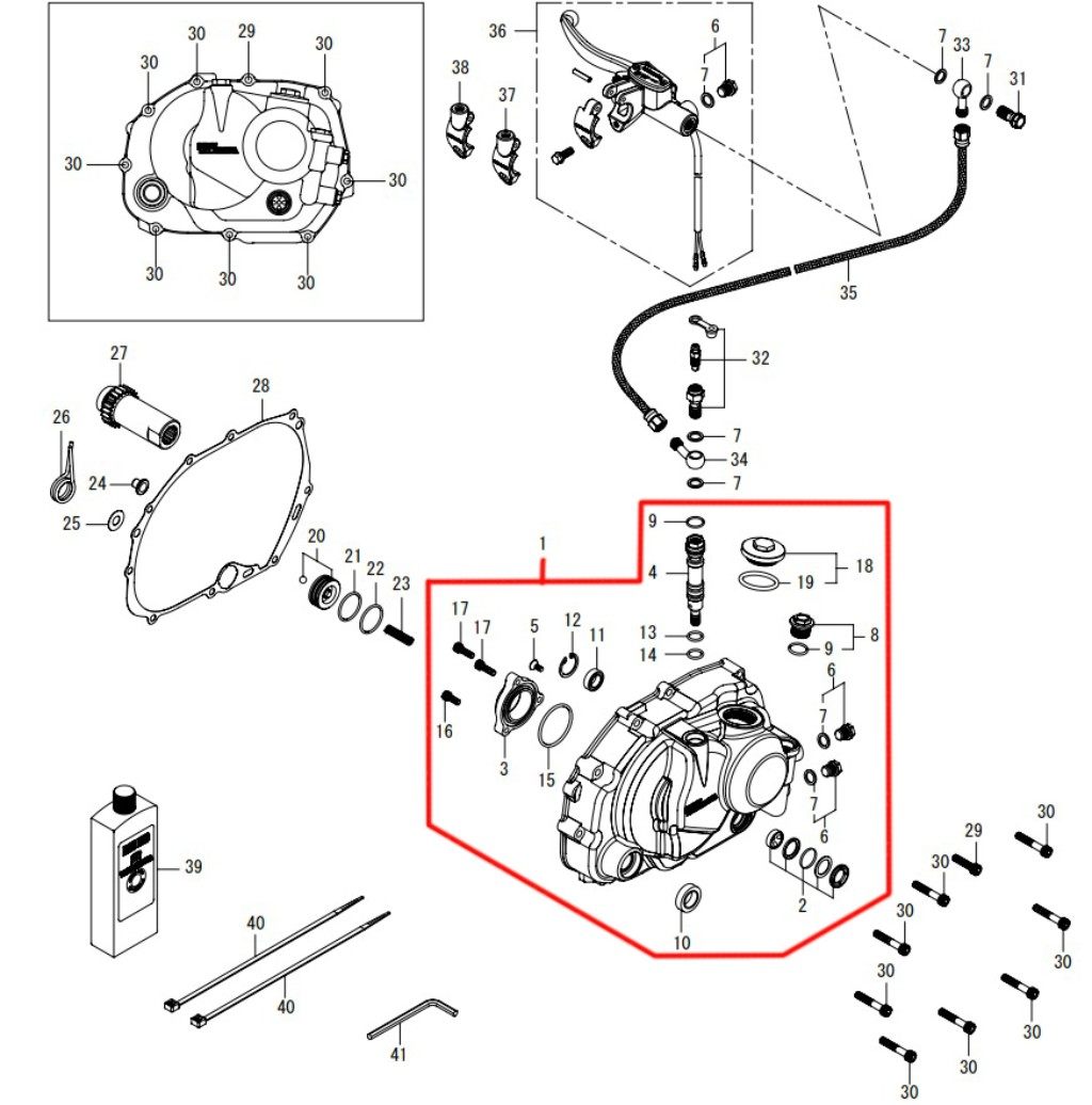 SP武川 SPタケガワ 【補修部品】 R.クランクケースカバー ASSY. クランクケースカバー エンジンパーツ エンジン