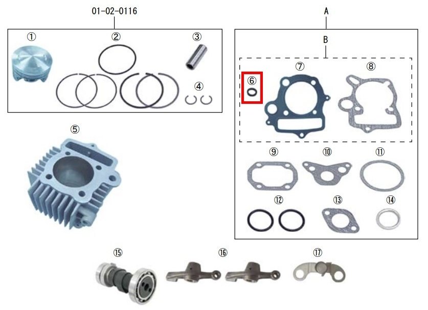 SP武川 SPタケガワ 【補修部品】ラバーパッキン 16mm (ブラック/2個入) エンジンガスケット エンジンパーツ エンジン(2.0)
