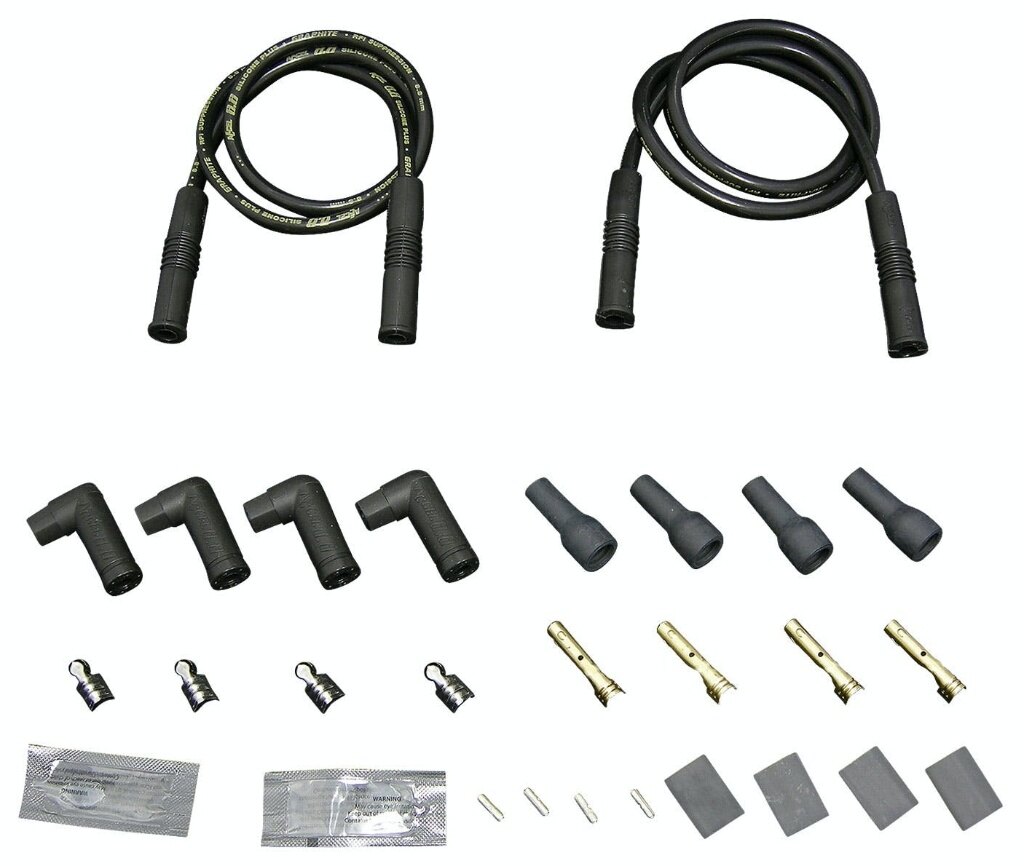 Neofactory ネオファクトリー ツインプラグコード 8.8mm 汎用 可変アングルキャップ HARLEY-DAVIDSON ハーレーダビッドソン プラグコード 点火系 エンジン