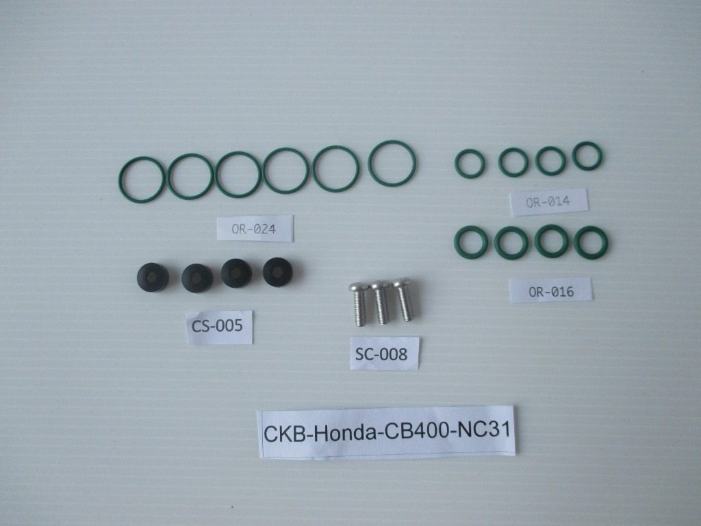 ■納期状況をご確認ください■詳細説明Carb Service Kit B，21 pieces，Honda CB400 Super Four NC31.LiteTekCarburettor Seal Kit to suit.Honda CB400 Super Four NC31.Made fromlong lasting，ethanol resistant elastomers and Viton?.Consist of thefollowing items：4x OR-016 Fuel T-Pipe O-Ring，Material：iton70A，(Part of Honda Assembly Part No.16040-MY9-690).6x OR-024 VacuumO-Ring，Material：iton 70A，(Part of Honda Assembly PartNo.16040-MY9-690).4x OR-014 Float Vent O-Ring，Material：iton70A，(Part of Honda Assembly Part No.16040-MY9-690).4x CS-005 ChokePLunger Cap，Material：NBR，(Part of Honda Assembly PartNo.16046-MY9-690).3x SC-008 Throttle Synch Screws，Material：tainlessSteel Honda parts diagram for the NC31 carburettors：lease also seeHonda CB400 Super Four Carb Service Kit A，20 pieces■注意点※取扱説明書が付属する場合は、英語となります。※輸入商材の為、納期が遅れる場合がございます。あらかじめご了承ください。※メーカー都合により商品の仕様変更がある場合がございます。ご了承ください。■適合車種CB400SF (Super Four)&ensp;CB400SF (Super Four)&ensp;&ensp;備考: NC31