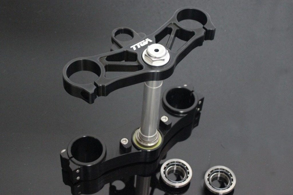 TYGA PERFORMANCE タイガパフォーマンス Triple Clamp Set，CNC Black，CBR600RR Forks to fit CBR250RR MC22 CBR250RR HONDA ホンダ