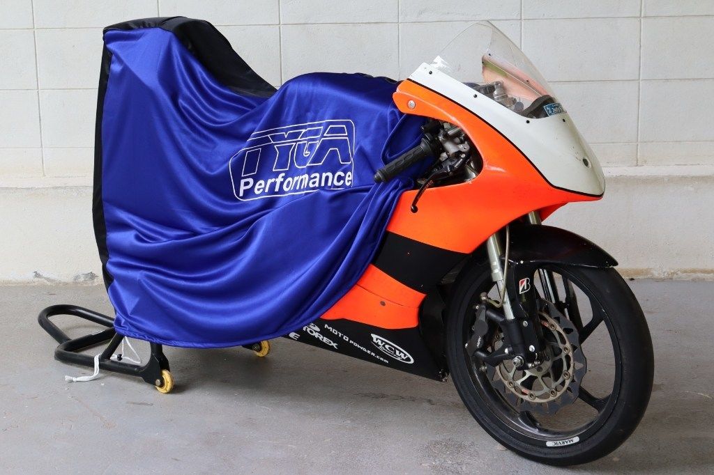 TYGA PERFORMANCE タイガパフォーマンス バイクカバー ブルー/ブラック レース GP125/Moto3 type RS125..