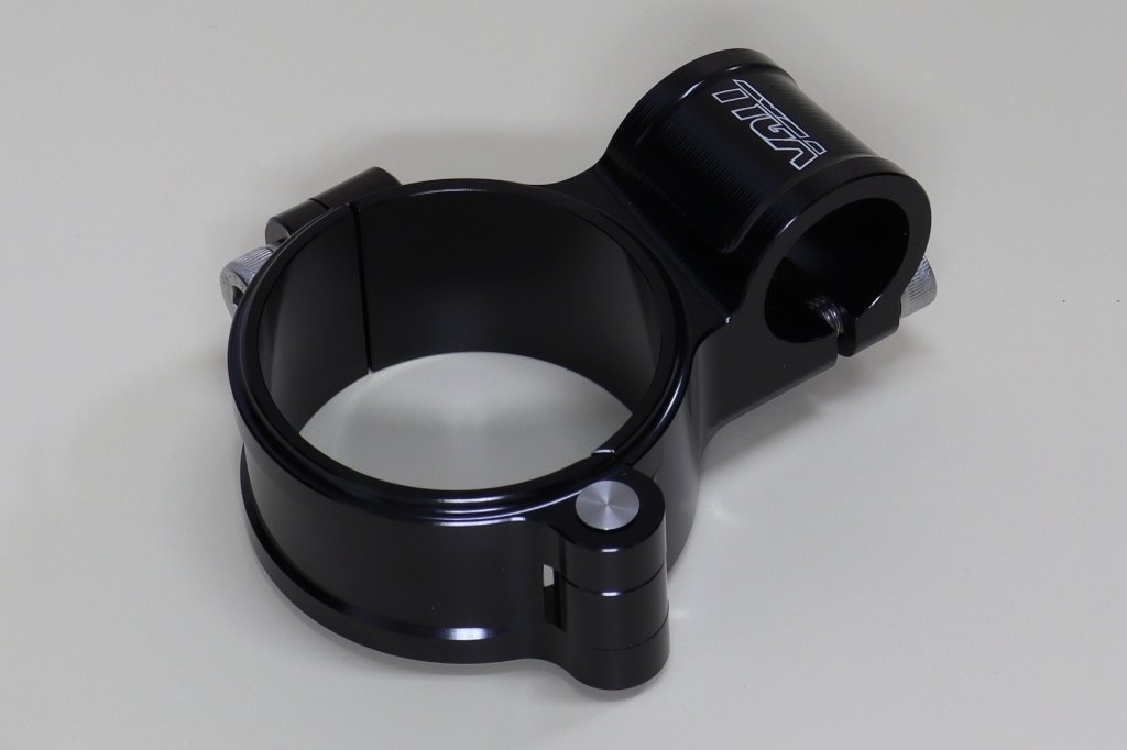 TYGA PERFORMANCE タイガパフォーマンス ハンドルクランプ 左側 Hinge Typeブラック KTM RCシリーズ RC125 RC200 RC250 RC390 ハンドルバークランプ ハンドル周辺パーツ ハンドル