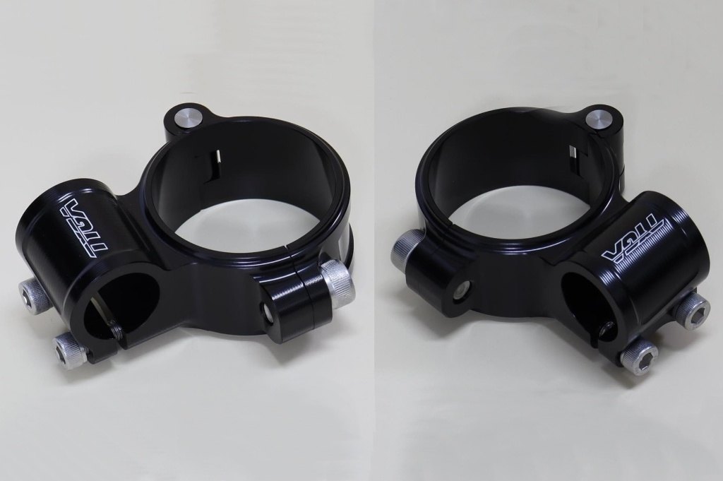 TYGA PERFORMANCE タイガパフォーマンス ハンドルクランプ ペア Hinge Typeブラック KTM RCシリーズ RC125 RC200 RC250 RC390 ハンドルバークランプ ハンドル周辺パーツ ハンドル