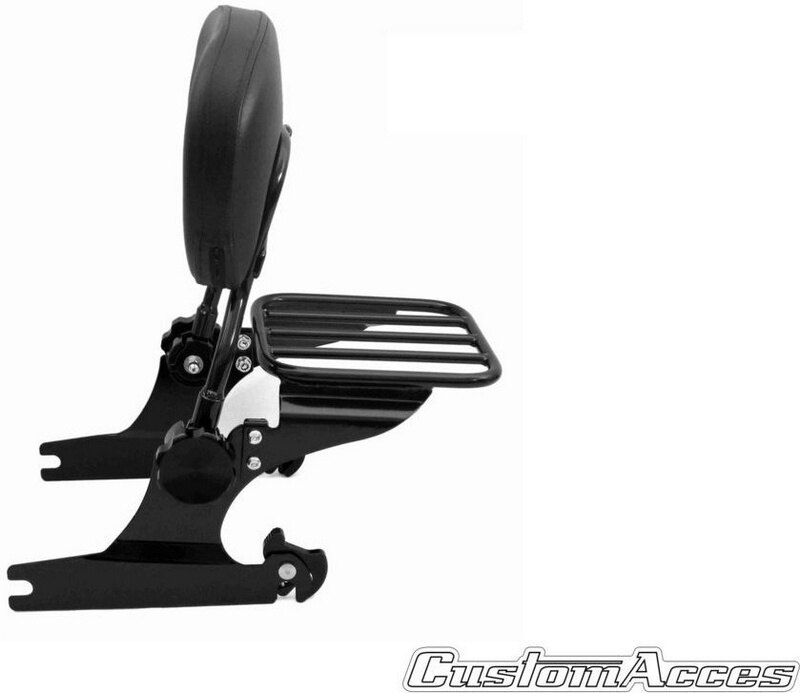 CUSTOM ACCES �������ॢ������ Sissybar Luxus Softail Model Black �Хå��쥹�� ����