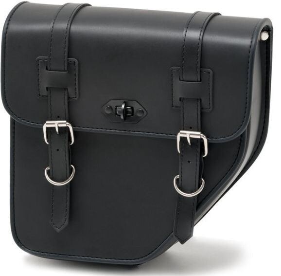 CUSTOM ACCES カスタムアクセス Ibiza Leather Saddlebag With Left Side Metal Base，Black CBR1000F VT1300CX HONDA ホンダ サイドバッグ 車体用バッグ・ケース