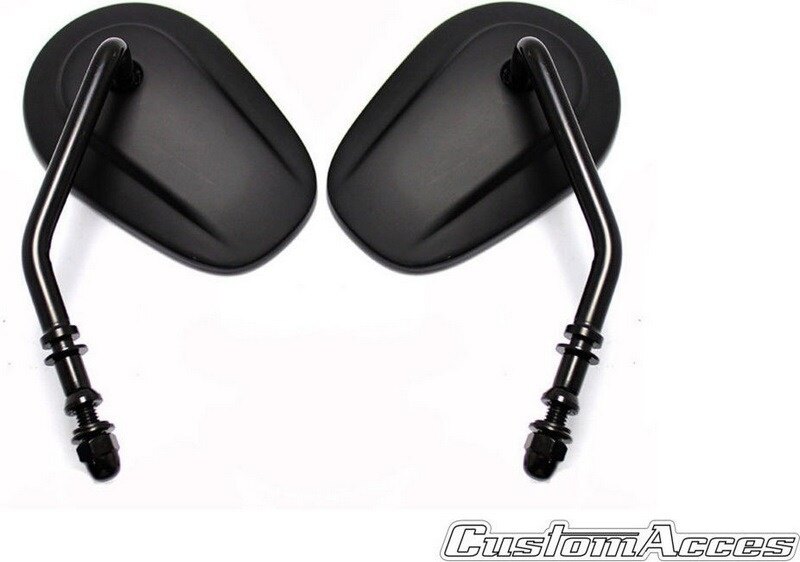 CUSTOM ACCES カスタムアクセス Back Mirrors Set Model Street，Black FLHT Touring Electra Glide Standard FLSTC Softail Heritage Classic FLSTS Springer FLSTSE2/3 CVO Convertible SPORTSTER 1200CUSTOM FORTYEIGHT HARLEY-DAVIDSON ハーレーダビッドソン ミラー