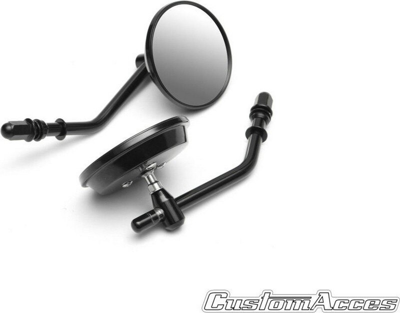 CUSTOM ACCES カスタムアクセス Back Mirrors Set Model Dallas，Black FLHT Touring Electra Glide Standard FLSTC Softail Heritage Classic FLSTS Springer FLSTSE2/3 CVO Convertible SPORTSTER 1200CUSTOM FORTYEIGHT HARLEY-DAVIDSON ハーレーダビッドソン ミラー