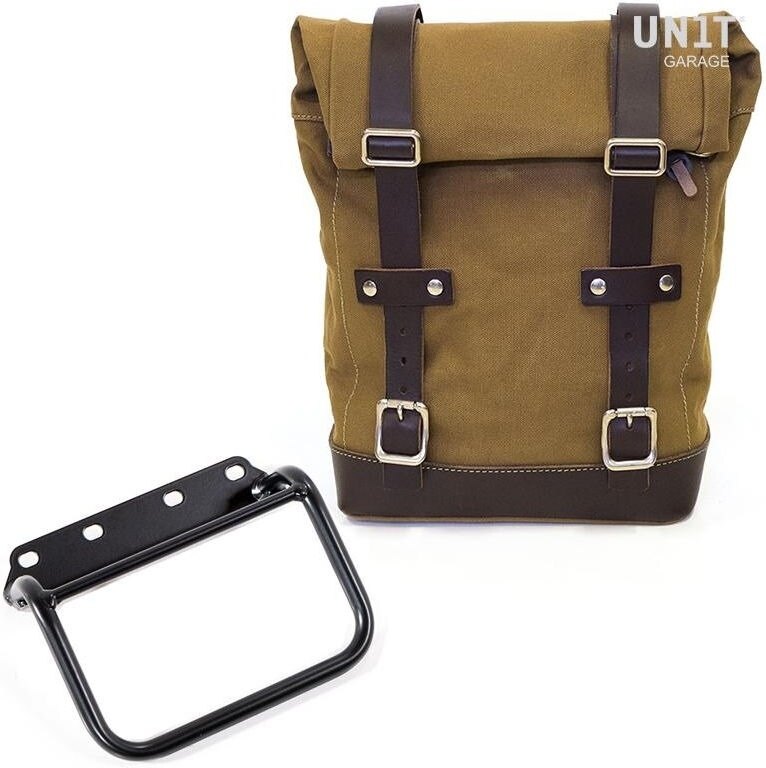 ■詳細説明Article Number：U001-1008Side pannier with subframeSide pannier made by hand in Italy in top quality waterproofwaxedcanvas.Simple and pure with beautiful details in 3mm thick leather trim.Itattaches easily to our sub frame with the quick releasesystemCod.U000 already installed on the back of the bag. Withtheincluded key the quick release system can be closed， lockingthebag to the frame. It is big enough to easily fit a 15' laptop，andis equipped with a large zipped pocket on the front for easyaccessto your phone and documents.Colours：Beige waterproof waxed canvas with Brown leather trim.Green waterproof waxed canvas with Brown leather trim.Black waterproof waxed canvas with Brown leather trim.Black waterproof waxed canvas with Black leather trim.height 32 cm， extendable in height up to 45 cm， width 24 cm depth13cm.10L - 14L1，95kgFrame made of steel treated with a matt black epoxy.It is mounted on the right side of the bike. Specially designedtointegrate seamlessly with the rest of the bike. Ready to hostourquick release system， beautiful and minimal even when the bagisnot mounted. It comes complete with screws and can bemountedeasily on the bike in the original configuration， with orwithoutpassenger frame. All accessories are compatible with eachotherexcept when specified otherwise.It can be used comfortably with the passenger on board.NB： Compatible with all models R80 or R100In order to offer you the best we constantly improve ourproductdetails. The images may refer to a previous version.■注意点※取扱説明書が付属する場合は、外国語となります。※輸入商材の為、納期が遅れる場合がございます。あらかじめご了承ください。※メーカー都合により商品の仕様変更がある場合がございます。ご了承ください。　※画像はイメージです。