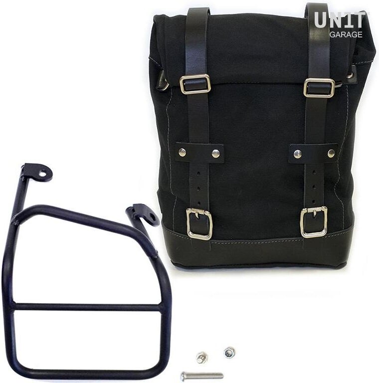 UNIT GARAGE ユニットガレージ Unit Garage Side pannier Canvas + right subframe Ducati Scrambler 1100， Black/Black | U001+1010DX_Black-Black サイドバッグ 車体用バッグ・ケース