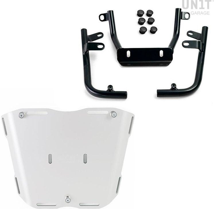 UNIT GARAGE ユニットガレージ Unit Garage Pan America plate for Atlas top case with support， Silver | 3318+AL5-Silver バッグ・ボックス取り付けステー 車体用バッグ・ケース