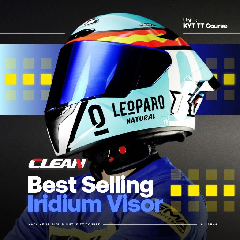 Clean N[ Helmet Visor Iridium No.45 TT Course