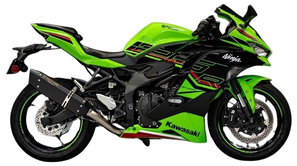 TRICKSTAR トリックスター フルエキゾーストマフラー IKAZUCHI(イカヅチ) 政府認証 Ninja ZX-25R KAWASAKI カワサキ マフラー サイレンサータイプ：IKAZUCHI ブラックエディション