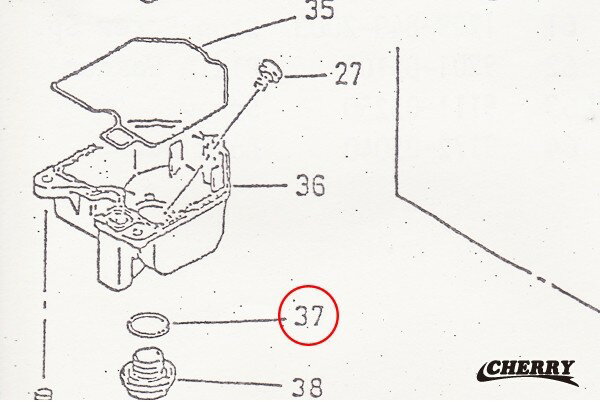 CHERRY チェリー CRキャブドレンボルト用 Oリング キャブレターガスケット・パッキン 吸気関連 エンジン