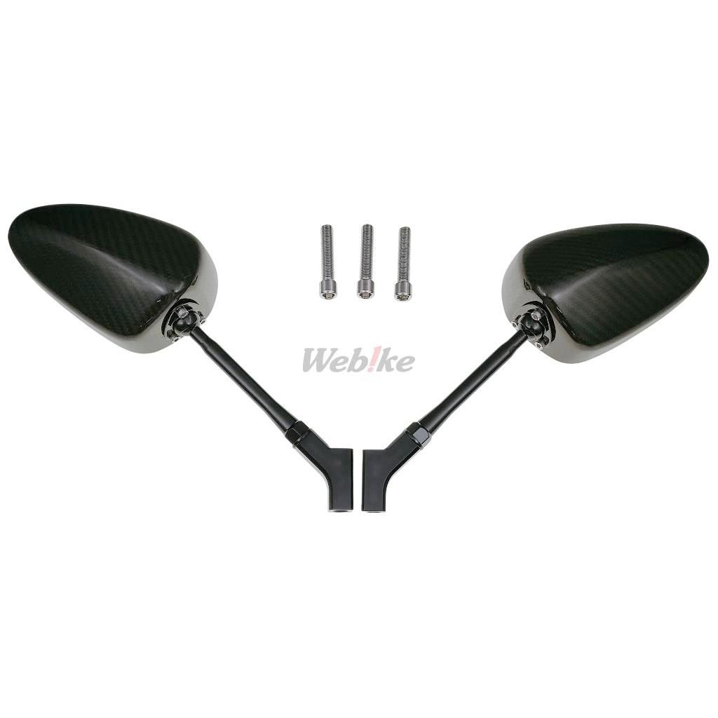 SIMOTA シモタ Carbon Naked-style Oval Mirror ミラー ハンドル