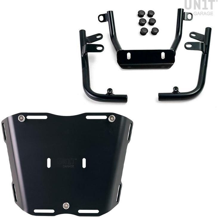 UNIT GARAGE ユニットガレージ Unit Garage Pan America plate for Atlas top case with support， Black | 3318+AL5-Black バッグ・ボックス取り付けステー 車体用バッグ・ケース