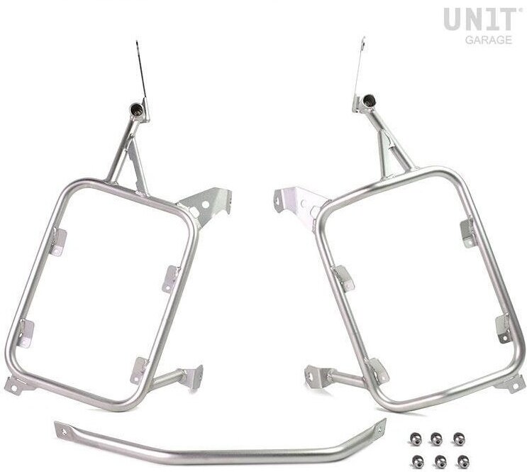 UNIT GARAGE ユニットガレージ Unit Garage Subframes for aluminum side panniers Atlas R1200GS LC - R1250GS & ADV， Silver | 1927-Silver サイドキャリア 外装
