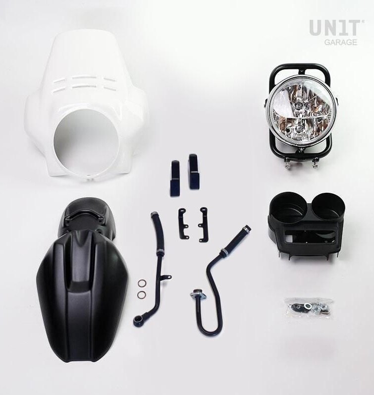 UNIT GARAGE ��˥åȥ��졼�� Unit Garage Kit front headlight PRO FENOUIL R1150GS - R1150 ADV�� Alpinewhite+Matt black | 1550_Alpinewhite-Matt-black �إåɥ饤�� ������ ������