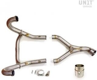 UNIT GARAGE ユニットガレージ Unit Garage Headpipe without Catalytic Converter Titanium with visible welding (EURO 5) | 1617TitS_21+1618_21 R nineT Pure Racer Scrambler Urban G/S R1200GS Adventure R1200R BMW フルエキゾーストマフラー マフラー