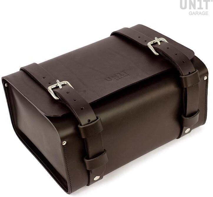 UNIT GARAGE ユニットガレージ Unit Garage Rear Luggage Bag in grain leather nineT， Brown | 122509_01-Brown シートバッグ 車体用バッグ・ケース